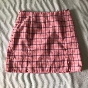 Pink Plaid miniskirt
